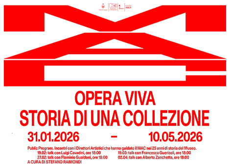 icona | Luigi Cavadini in dialogo con Stefano Raimondi |Public program. Incontri con i direttori artistici che hanno guidato il MAC
