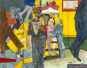 Gino Meloni, Stazione, 1971, olio su tela, 114 x 146 cm