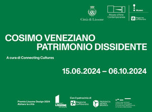 MAC Museo d'Arte Contemporanea Lissone - icona invito inaugurazione Patrimonio Dissidente Cosimo Veneziano con loghi