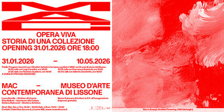 Locandina invito Opera Viva. Storia di una collezione a cura di Stefano Raimondi