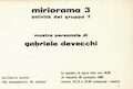 Miriorama 3. Mostra personale di Gabriele Devecchi, Galleria Pater, Milano, 1960